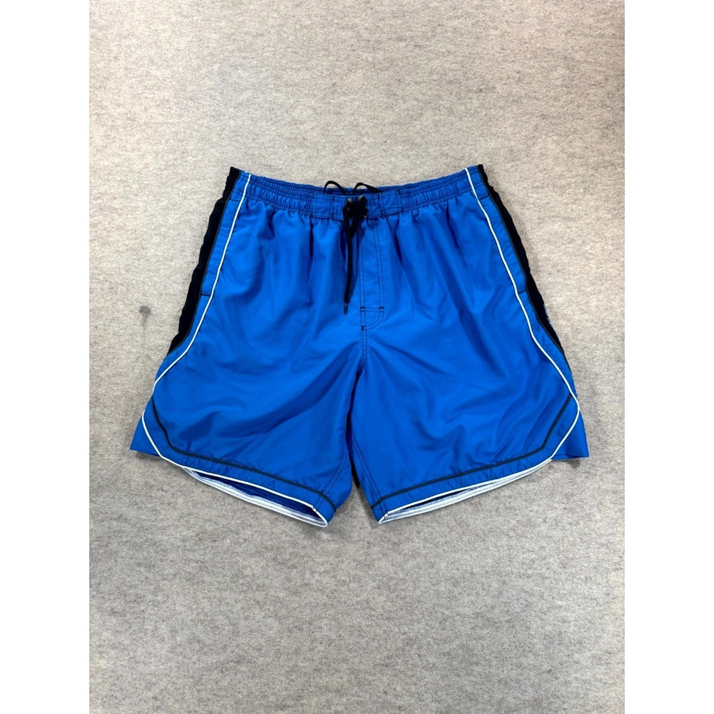Speedo Swim Shorts Mens XL Blue Mesh Lined Relaxed Fit Training Trunks 7320182 - Picture 1 of 12